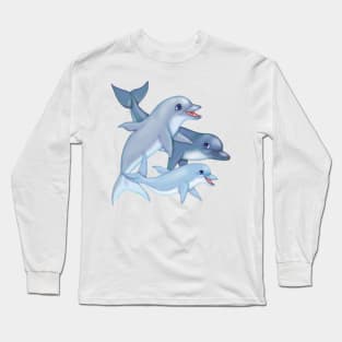 Dolphin Family Pod Long Sleeve T-Shirt